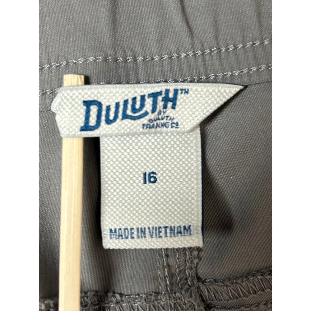 Duluth Trading Co Womens 16 Gray Dry on the Fly Cargo Crop Pants Hiking Outdoor - Picture 4 of 16